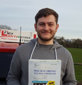 Driving Lessons in Wellingborough | Tom passed with Flexdrive Driving School