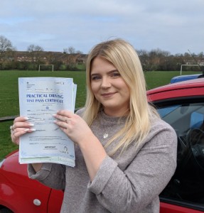 Automatic Driving lessons in Wellingborough | Dani passed 1st time with Flexdrive Driving School