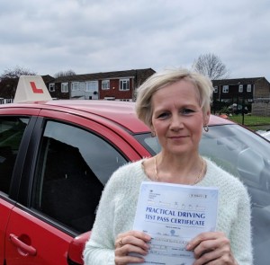 Automatic Driving Lessons in Wellingborough | Caron passed her test with Flexdrive Driving School