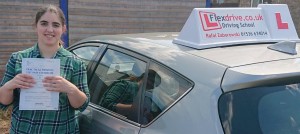 Automatic Driving Lessons in Corby | Fernanda passed with Flexdrive Driving School