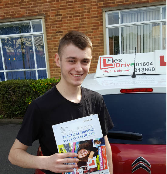 Driving lessons in Northampton | Joe passed 1st time with Flexdrive Driving School