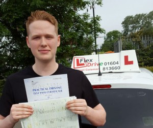 Driving Lessons in Kettering | Lewis passed with Flexdrive Driving School