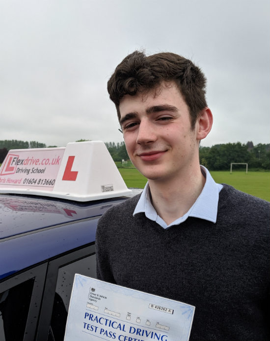 Driving Lessons Wellingborough | Tom Haliday passes with Flexdrive Driving School