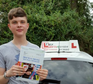 Driving Lessons in Northampton | Sam passed 1st time with Flexdrive Driving School