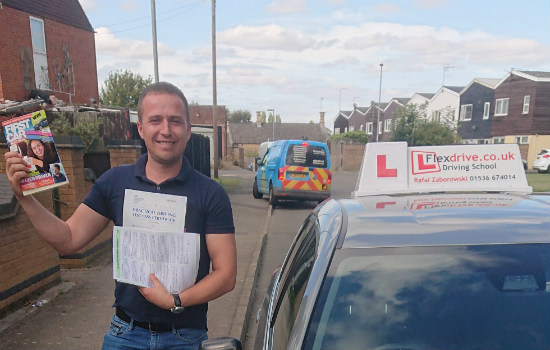 Automatic Driving Lessons in Kettering and Corby | Aleksandru passed 1st time with Flexdrive Driving School