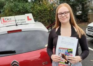 Driving Lessons Northampton | Hannah passed with Flexdrive Driving School