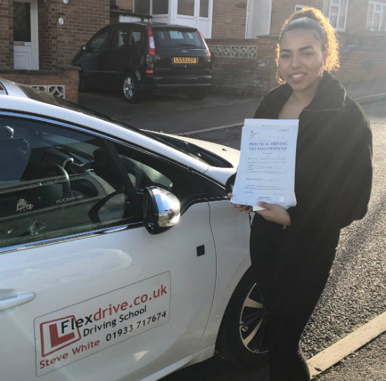 Driving Lessons in Wellingborough | Kerryn passed with Flexdrive driving school