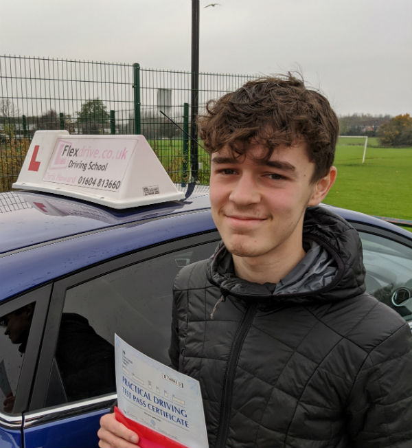 Driving Lessons in Wellingborough | Chaz passes with Flexdrive Driving School