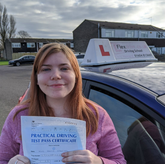 Driving Lessons in Wellingborough | Kattie passed with Flexdrive Driving Lessons