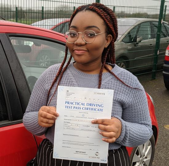 Automatic Driving Lessons in Wellingborough | Shantelle passsed with Flexdrive Driving School