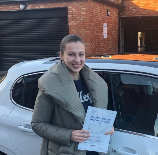 Driving Lessons in Kettering | Cristina passed with Flexdrive Driving School