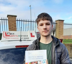 Driving Lessons Northampton | Ryan passed with Flexdrive Driving School