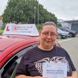 automatic Driving Lessons Kettering | Stacey passed with Flexdrive Driving School