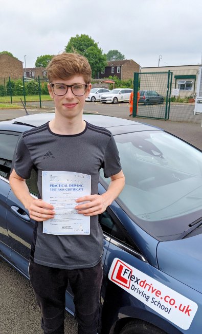 Driving Lessons in Wellingborough | Aidan passed 1st time with Flexdrive Driving School