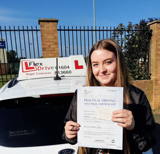 Driving Lessons in Northampton | Dani Daly passed with Flexdrive Driving School