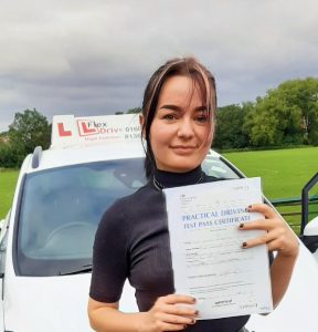 Driving Lessons in Wellingborough | Sabine Petkeva passes with Flexdrive Driving School