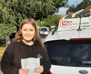 Driving Lessons in Kettering | Emily Yates passes with Flexdrive Driving School