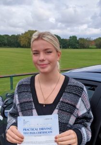 Driving Lessons in Wellingborough | Lily Whitehouse passes with Flexdrive Driving School