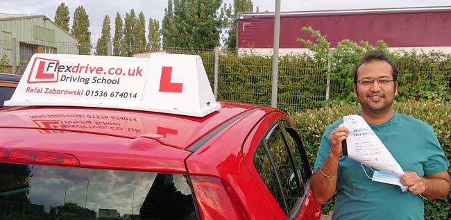 Automatic Driving Lessons in Corby | Abnishek passes with Flexdrive Driving School