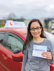 Automatic Driving Lessons in Wellingborough | Yesika Garcia passes with Flexdrive Driving School