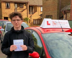 Driving Lessons in Wellingborough | Woody McDonnell passes with Flexdrive Driving School