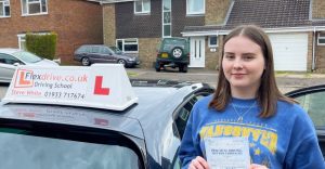 Driving Lessons in Kettering | Evie passed with Flexdrive Driving School