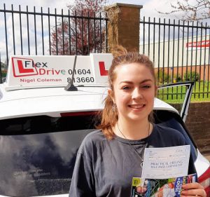 Driving Lessons in Northampton | Julietta passed with Flexdrive Driving School