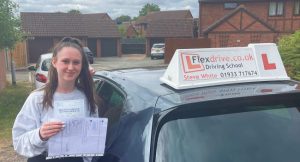 Driving Lessons in Kettering | Kate passed 1st time with Flexdrive Driving School