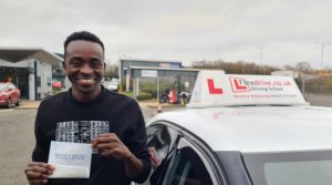 Driving lessons in Kettering | Manase passed 1st time with Flexdrive Driving School