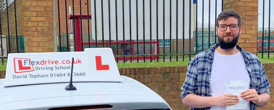 Driving Lessons in Northampton | Lewis passed with Flexdrive Driving School