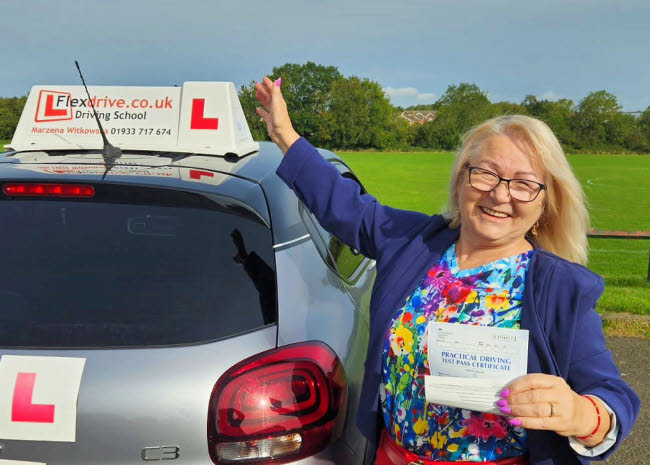 Driving Lessons in Wellingborough | Henryka passed with Flexdrive Driving School