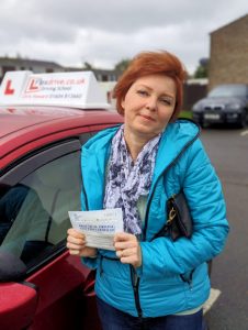 Automatic Driving Lessons in Wellingborough | Ludmila passed with Flexdrive Driving School