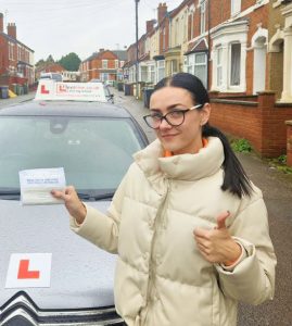 Driving Lessons in Wellingborough | Agnese passed with Flexdrive Driving School