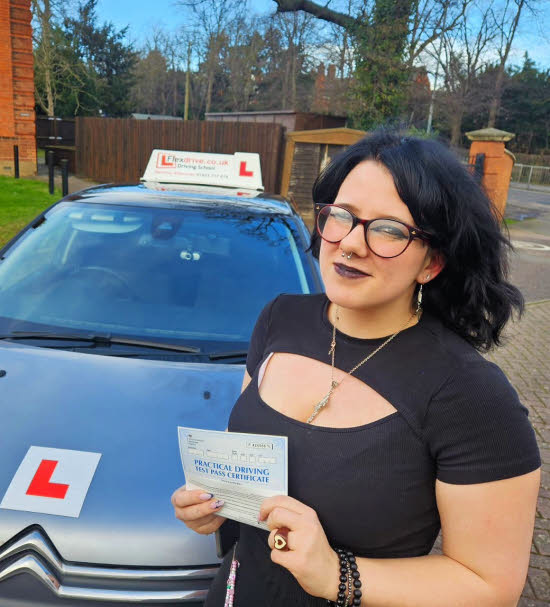 Driving Lessons in Kettering | Kornelia passed with Flexdrive Driving School