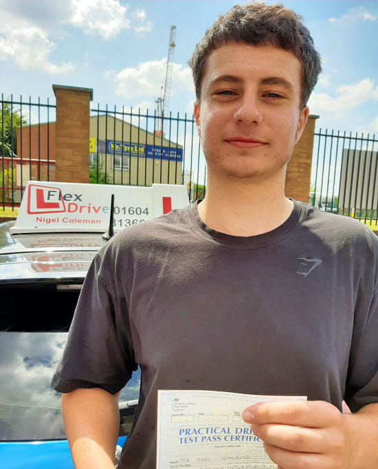 Driving Lessons in Northampton | Alec passed with Flexdrive Driving School