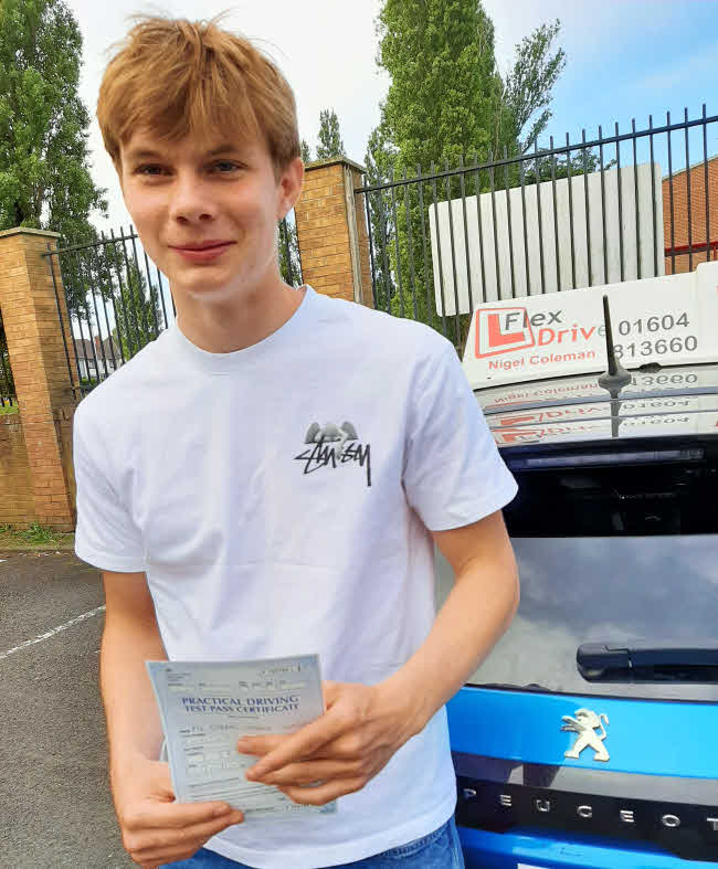 Driving Lessons in Northampton | Gabriel passed with Flexdrive Driving School