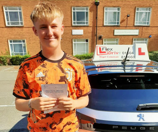 Driving Lessons in Northampton | Monty passed with Flexdrive Driving School